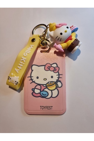 Hello Kitty Figür Anahtarlık Çanta Aksesuarı Ve Kartlık 2 Si Bir Arada - Model 2