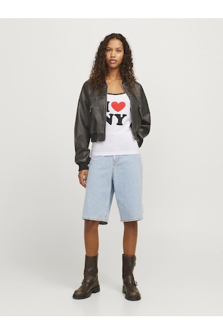 Kadin Gögüs Baskili U Yaka Askili Bluz - Gigi - 12281214 Bright White