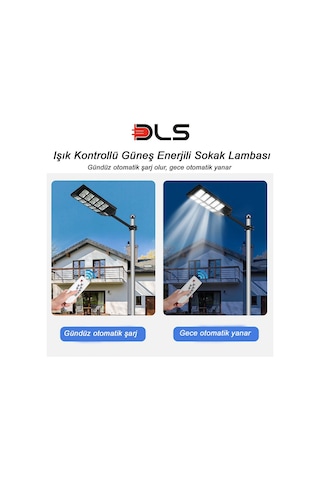 1000 Güneş Enerjili Solar Bahçe Çevre Sokak Lambası DLS