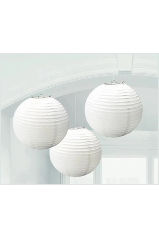 Mobgift Kağıt Japon Feneri 30 Cm 10'lu Beyaz