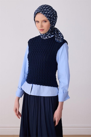 Belli İpek Eşarp - 4308-04 Lacivert Twill