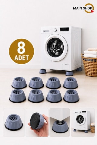 Mainshop 8 Adet Ses Ve Titreşim Azaltıcı Ayaklık Çamaşır Makinesi Ve Kurutma Makineleri M-541 Çok renkli