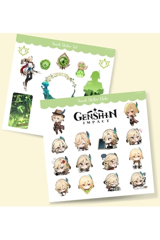 Genshin - Kaveh 2'li Sticker Seti -parlak Kağıt-