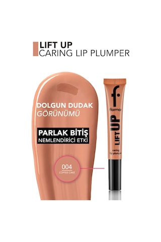 Flormar Lift Up Dolgun Görünüm Veren & Hyaluronik Asit Etkili Dudak Parlatıcısı 004 Coffee Cake
