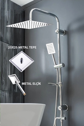 Fawer Faucet & Shower Metal Paslanmaz Yağmurlama Robot Duş Seti - 400km Krom