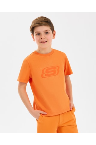 Skechers B Essentials T-shirt Büyük Erkek Çocuk Turuncu Tshirt Sk232080-701 Turuncu