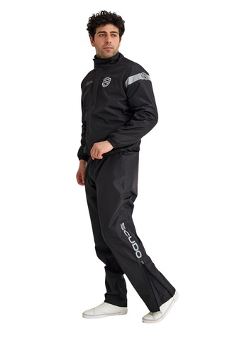 Scudo Peru Siyah Alt Üst Motosiklet Yağmurluğu - 4xl