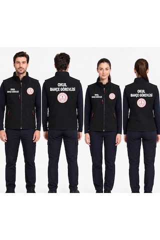 Okul Bahçe Görevlisi Yelek Soft Shell - Siyah Okul Bahçe Görevlisi Yelek Soft Shell - Siyah
