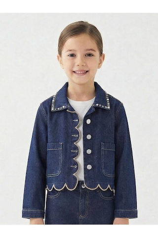 Xo Kids Kız Çocuk Ceket 4-13 Yaş 26105 Mavi