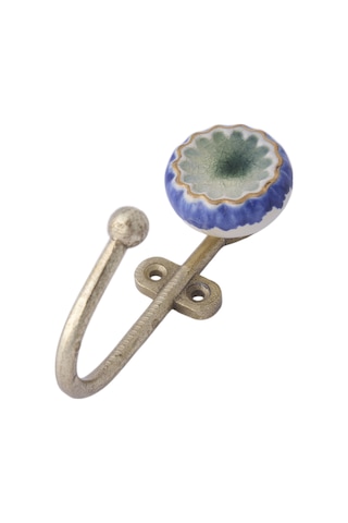 Yargıcı Seramik Detaylı Metal Dekoratif Askı 13x5 Cm 26knha1015c St