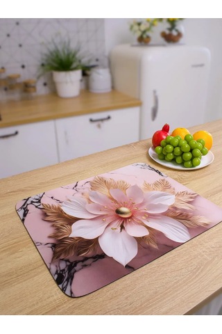 Kenıka 40x50 Emici Nano Bulaşık Kurutma Matı 428238565 Pembe