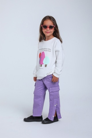 Xo Kids Kız Çocuk Sweatshirt 1-4 Yaş 1747 Beyaz