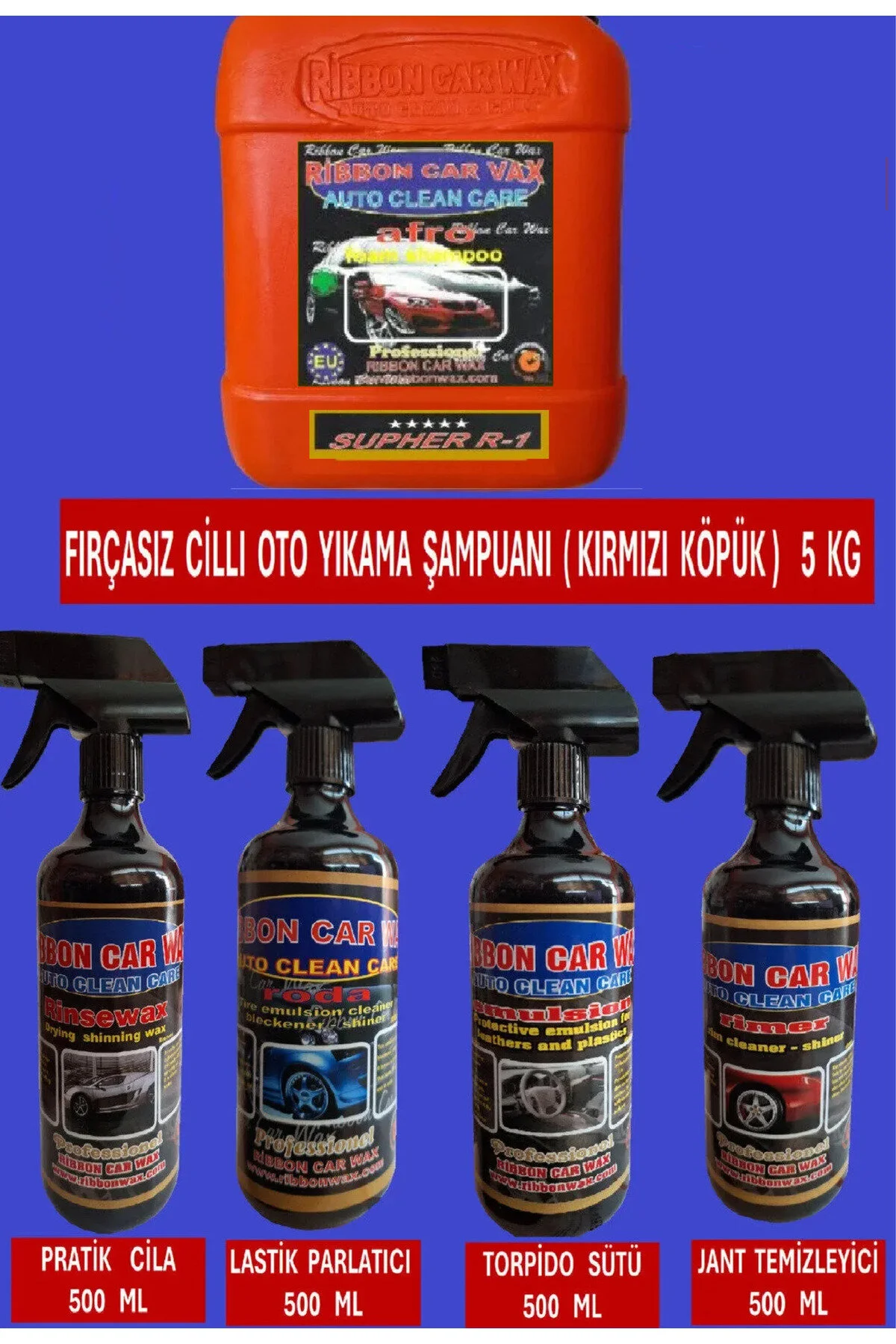 6 Lı Set Fırçasız Cila Oto Yıkama Şampuanı-jant Temizleyici.torpido Sütü Lastik Parlatıcı.hızlı Cila