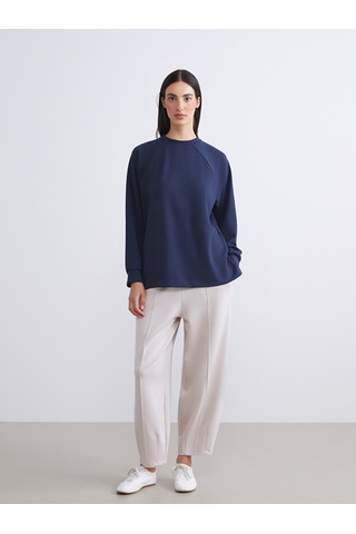 Lcw Everyday Lacivert Oversize Modal Karışımlı Kadın Sweatshirt