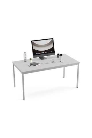 Çok Amaçlı 140x80x75h Cm Masa, Yemek Masası, Ofis Çalışma Masası, Bilgisayar Masası, Gri Gri