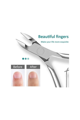 Profesyonel Tırnak Makası Paslanmaz Çelik Tırnak Eti Makası Sanat Manikür Pedikür Bakımı Trim Pense Kesici Güzellik Makas Aracı Açık Gri