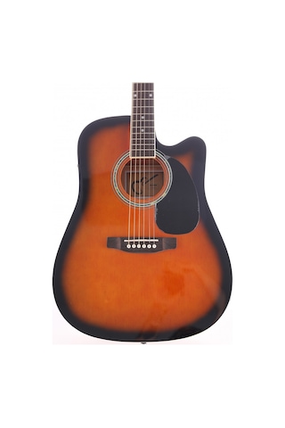 Almira F650n-sbc Elektro Akustik Gitar - Sunburst Başlangıç/orta - Cutaway Kasa Sunburst Finish, Sahne Kullanımı İçin Ekolayzer Sistemi, Kapalı Mekanizma Burgular Ölçüler: 41 İnç Standart Dreadnought