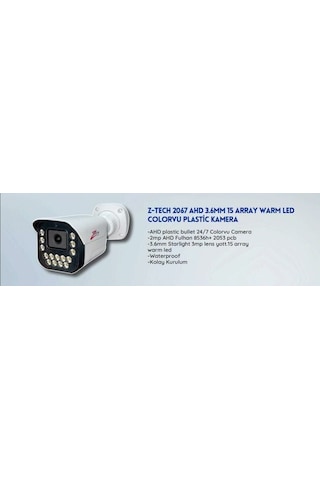 Ztech Zr-2067 2mp Ahd Fullcolor 2.8mm Bullet Dış Mekan Kamera