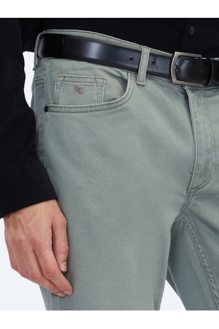 Kip Açık Haki Slim Fit Denim Pamuk Karışımlı Pantolon