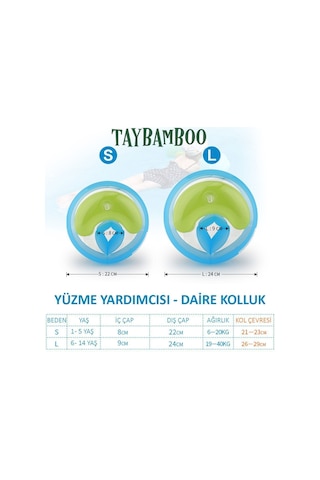 Classıcs Yuvarlak Üç Hava Odalı Yüzme Yardımcısı Kolluk Large 6-14 Yaş 19-40kg Large Pembe