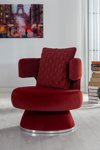 Modalife Bendis Berjer Salon Oturma Odası Bordo