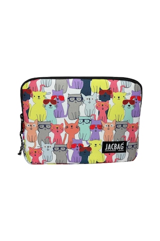 Jacbag Sarı Kedi Kız Ve Erkek Çocuk Tablet Çantası/kılıfı Suya Dayanıklı Malzeme Tablet Kılıfı