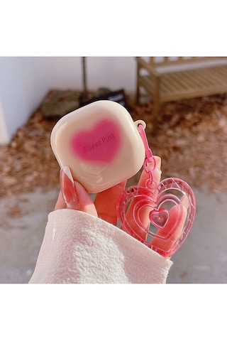 Samsung Galaxy Buds 2 - Buds Pro - Buds 2 Pro Uyumlu Kalpli Kılıf Pembe