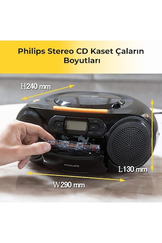 Philips AZ328/37 MP3 CD Kaset Radyo Flash Bellek Çalar Müzik Seti