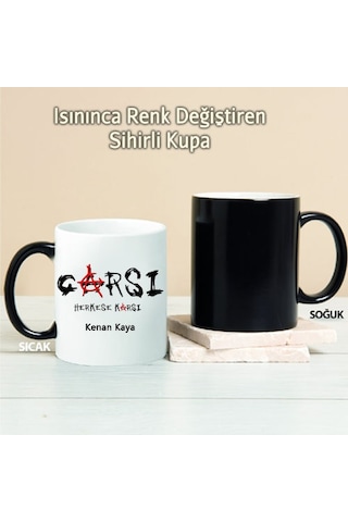 Çarşı Herkese Karşı Kişiye Özel Sihirli Kupa Pi146 Çok Renkli