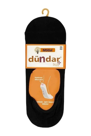 Dündar Çorap Dündar Plus 6913 Bayan Modal Silikonlu Babet Çorap 12 Adet 001