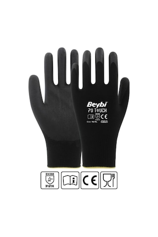 Pu Touch Montaj Eldiveni 9 Numara 5 Çift Siyah