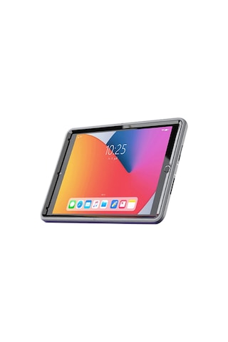 Apple İpad 10.2 7.nesil Kılıf Hand Strap Tablet Kılıfı - Gri Arka Kapak