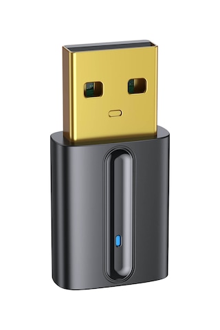 Xiyyadms Usb Bluetooth 5.0 Transmitter, Mikrofonlu Ses Aktarıcı, Tv/pc Uyumlu, Kablosuz Kulaklık İle Çalışır, Siyah, 10m Menzil, Plug & Play