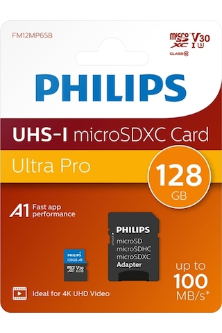 Philips Micro Sdxc Kart 128gb Class10 Uhs-ı U3 Adaptörlü