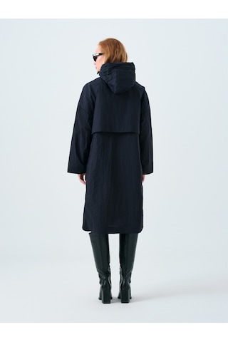Regular Fit Kadın Trenchcoat Koyu Lacivert