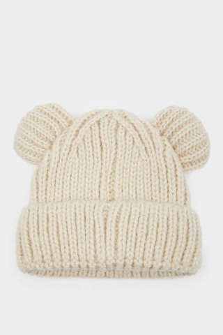 Defacto Kız Bebek Dokuma Etiketli Triko Bere F0023a525wnbg122 Bej