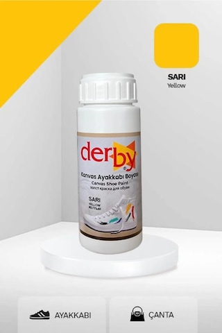 Derby Sarı Kanvas - Bez / Kumaş Ayakkabı Boyası 100 Ml