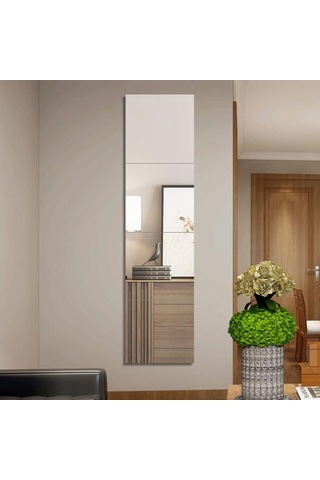 Wezone 20x20cm Akrilik Otomatik Yapışkan Yüz Aynası - Ev Kullanıma Uygun, Dayanıklı Duvar Sticker Ayna Çok Renkli