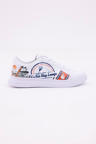 3d Dijital Baskı Kadın Alex Mcqueen Beyaz - Aloha Desenli Sneaker Beyaz-aloha