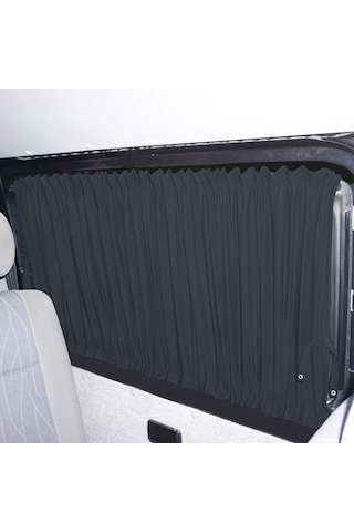 Pandami Volkswagen T4 - Transporter / Caravelle Uzun Şase 1990-2003 Uyumlu Füme Raylı Oto Perde Takımı
