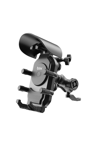 Ceylan Adam Ayna Bağlantılı Güneş Ve Yağmur Korumalı 360 Derece Ayarlanabilir Motosiklet Telefon Tu