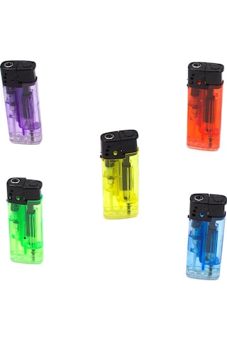 Erzisepet Çakmak Erzi 1800 Turbo Şeffaf Çakmak Rüzgarda Sönmeyen 50'Li