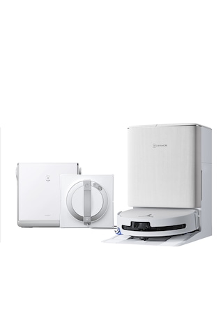 Ecovacs T90 Omni Robot Süpürge + W2 Pro Omni Cam Silme Robotu 2'li Temizlik Seti Beyaz