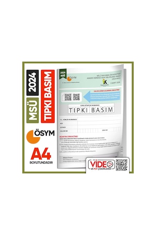 2024 Tyt - Ayt - Msü Ösym Çıkmış Soru Tıpkı Basım 3 Kitapçık Seti