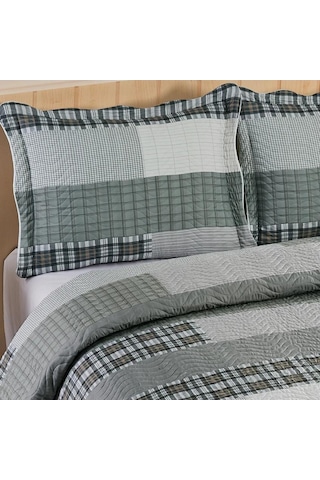 Çift Kişilik Kapitone Yatak Örtüsü Haki