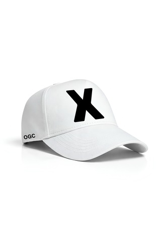 Ogc X Harfi Unisex Şapka Beyaz