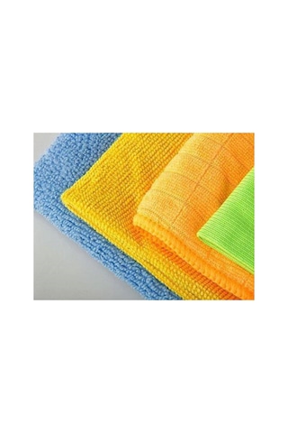 Yüksek Kalite Cam Silme Toz Alma Mikrofiber Temizlik Bez Set 4lü Beyaz