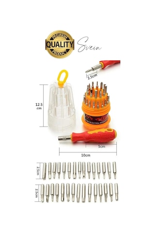Premium 31 Parça Yumurta Tornavida Bits Uç Seti Telefon Tamir Saat Elektronik Farklı Metal Başlık