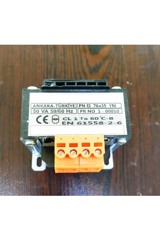 50w Trafo Giriş 220ac Çıkış 2x12 Klemensli