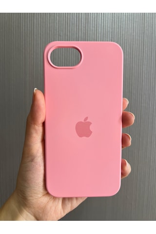Apple Uyumlu iPhone 16e Logolu İçi Kadife Silikon Lansman Kılıf